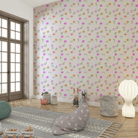 A contemplative ditsy pattern wallpaper mural for a feature wall.

