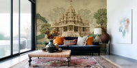 Divine Devalaya mural artwork with heritage-style elements and symmetry