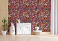 Sacred deity collage Divine Indian Pantheon wall mural composition