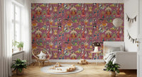Colorful Hindu gods tapestry Divine Indian Pantheon wall mural design
