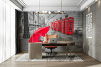 Wall decor evoking London's unique charm.

