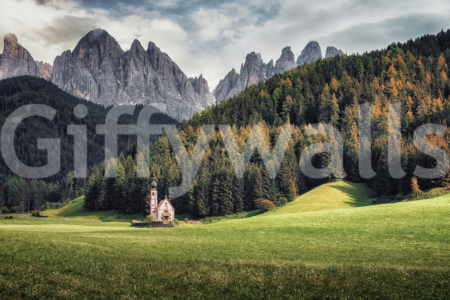 A high-quality serene peak wall mural for walls.

