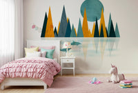 Wall decor Dolphins Sunset minimal ocean scene