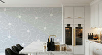 A serene hand-drawn floral wall mural for your decor.

