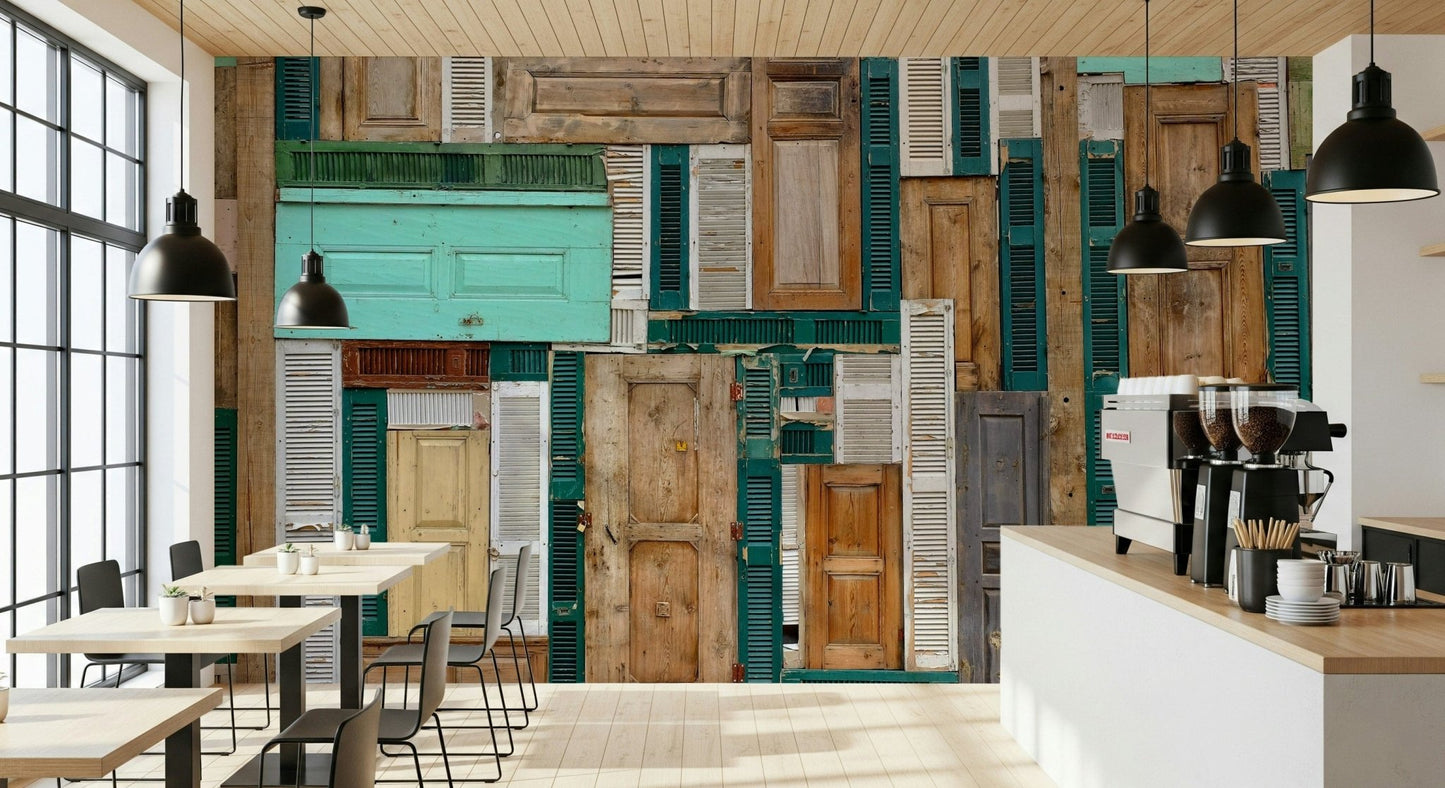 Doorscape Collage Wall Mural -1084333