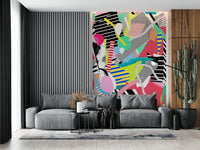 A beautiful abstract dreamer wallpaper mural with subtle, imaginative elements.