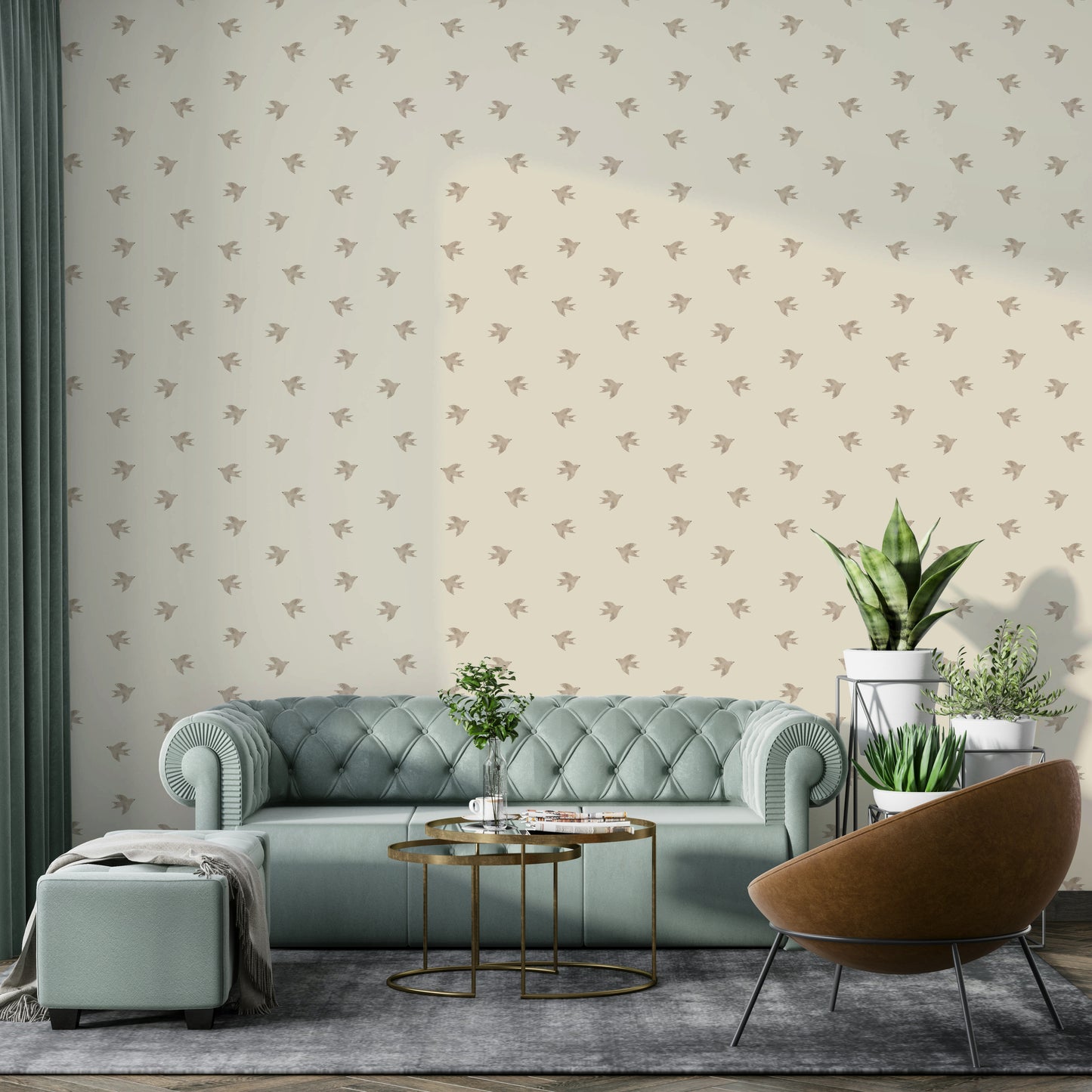 Dreamy Birds Summer Sand Wallpaper⁠