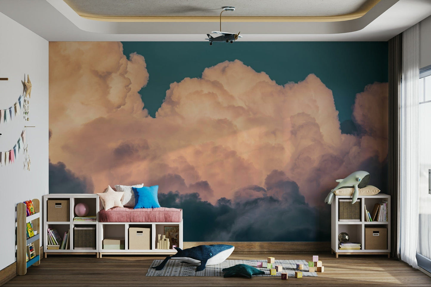 A beautiful serene sky with soft, white clouds.