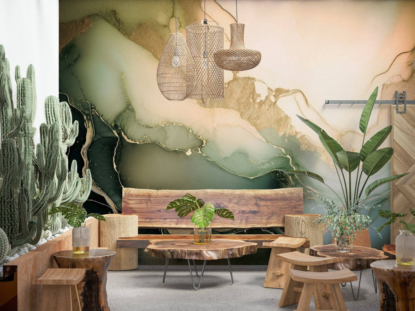 Dreamy Mineral Layers  Wall Mural