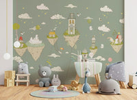 Dreamy Sky Islands Wall Mural -2759477