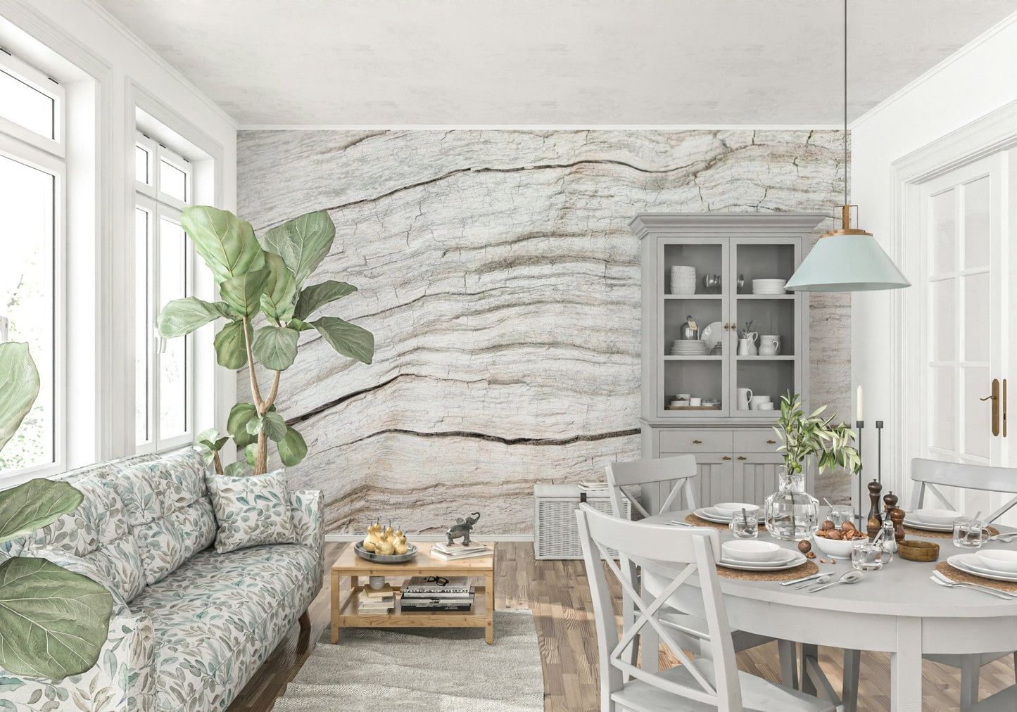 Faded wood surface style from Driftwood Texture Wall Mural natural tone finish