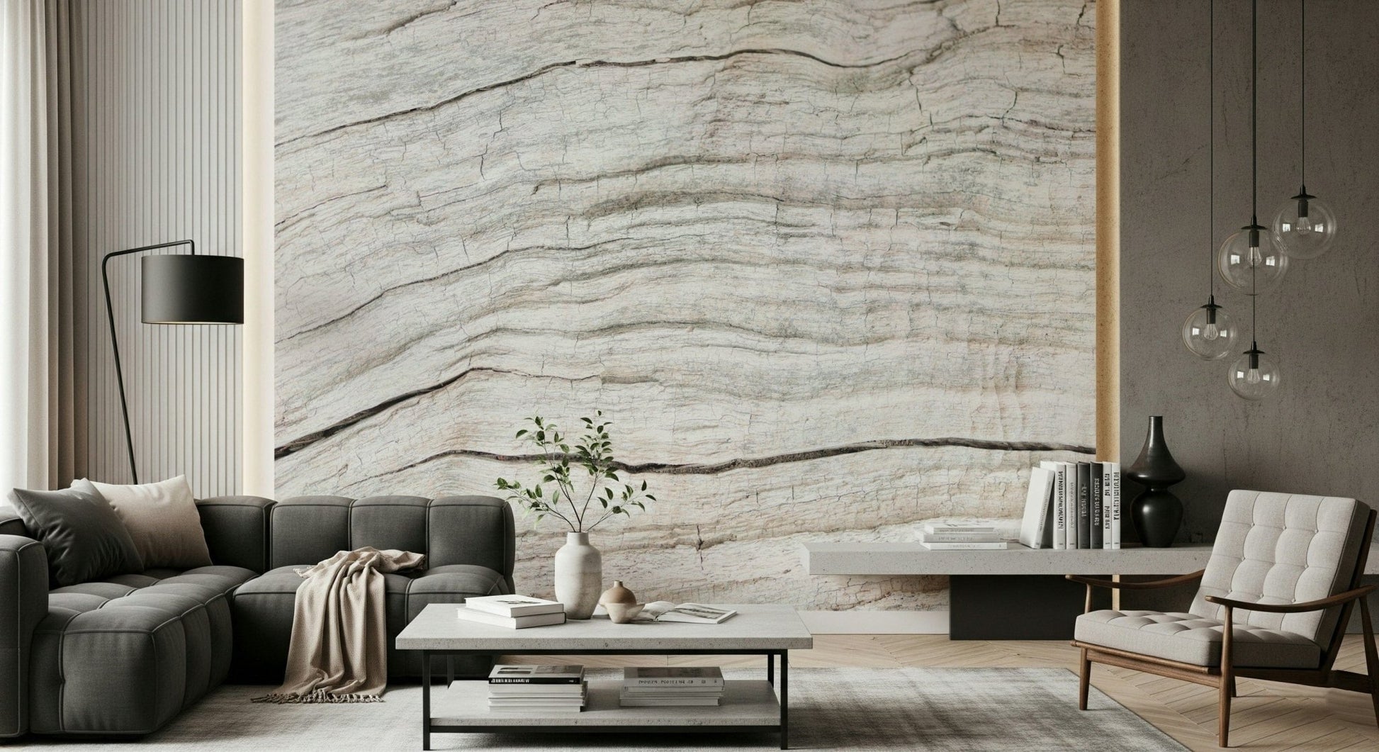 Light rustic timber effect Driftwood Texture Wall Mural coastal inspired design