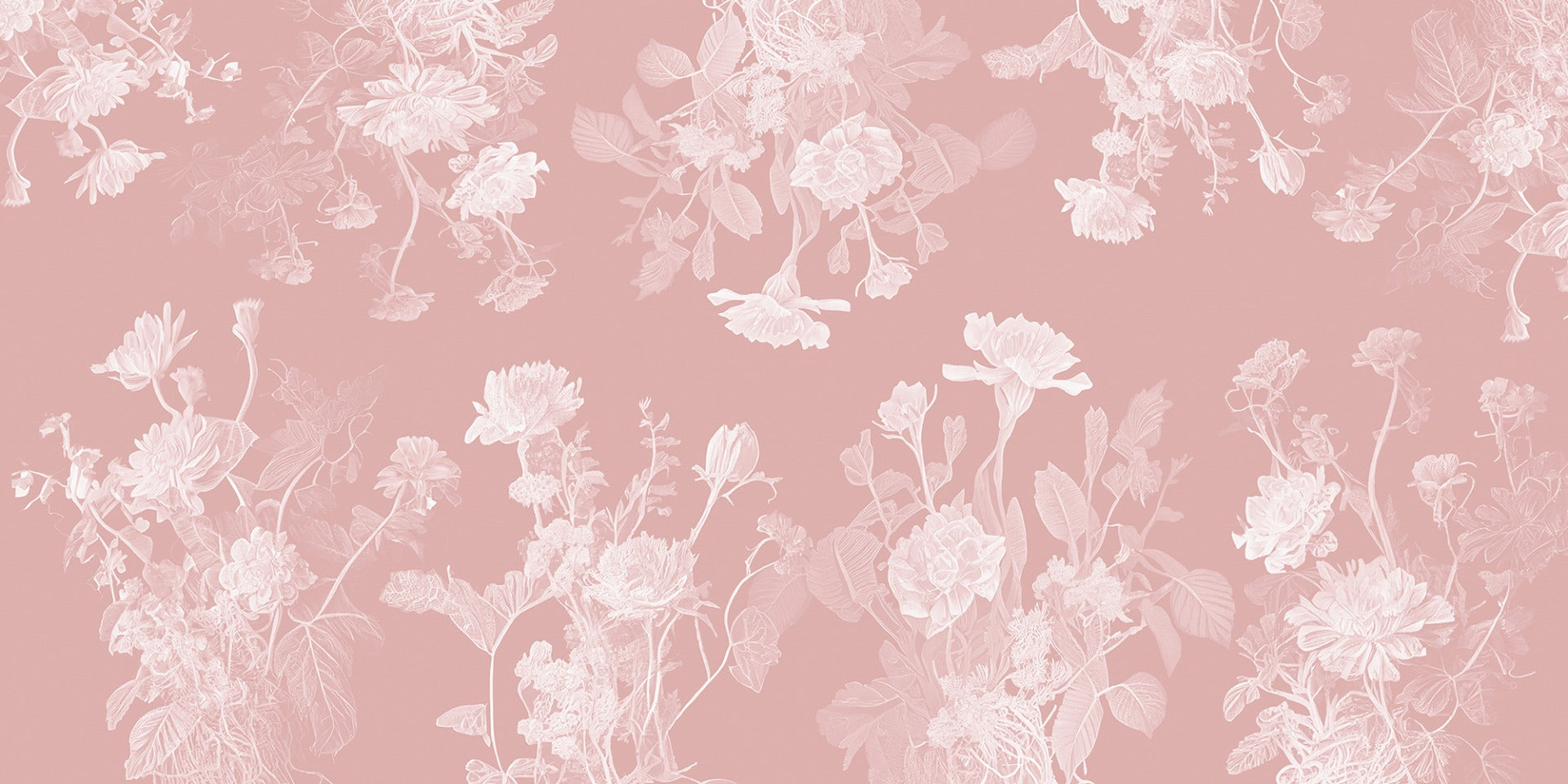 Pink Flower Wallpaper in your room — zoomed