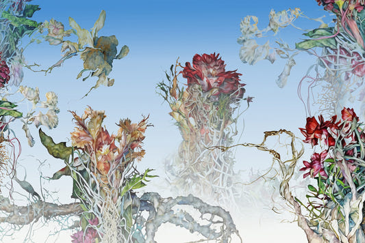 Colorful Flowering Roots Wallpaper Murals