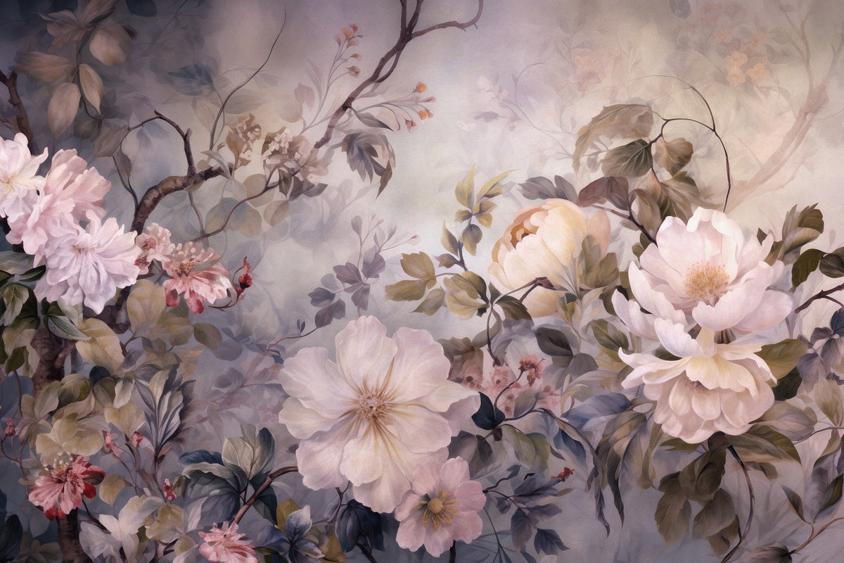 Barok Blossom Pink Color Wallpaper in your room