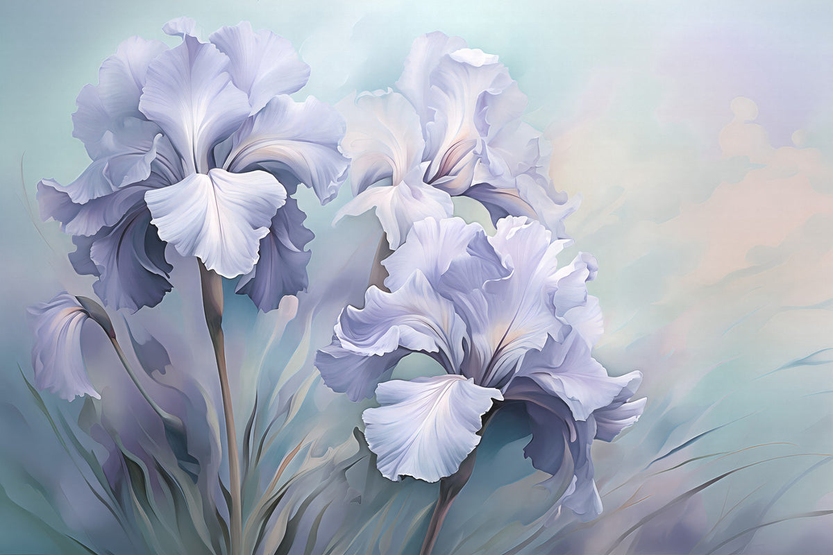 Wild Purple Iris Wallpaper Murals in your room