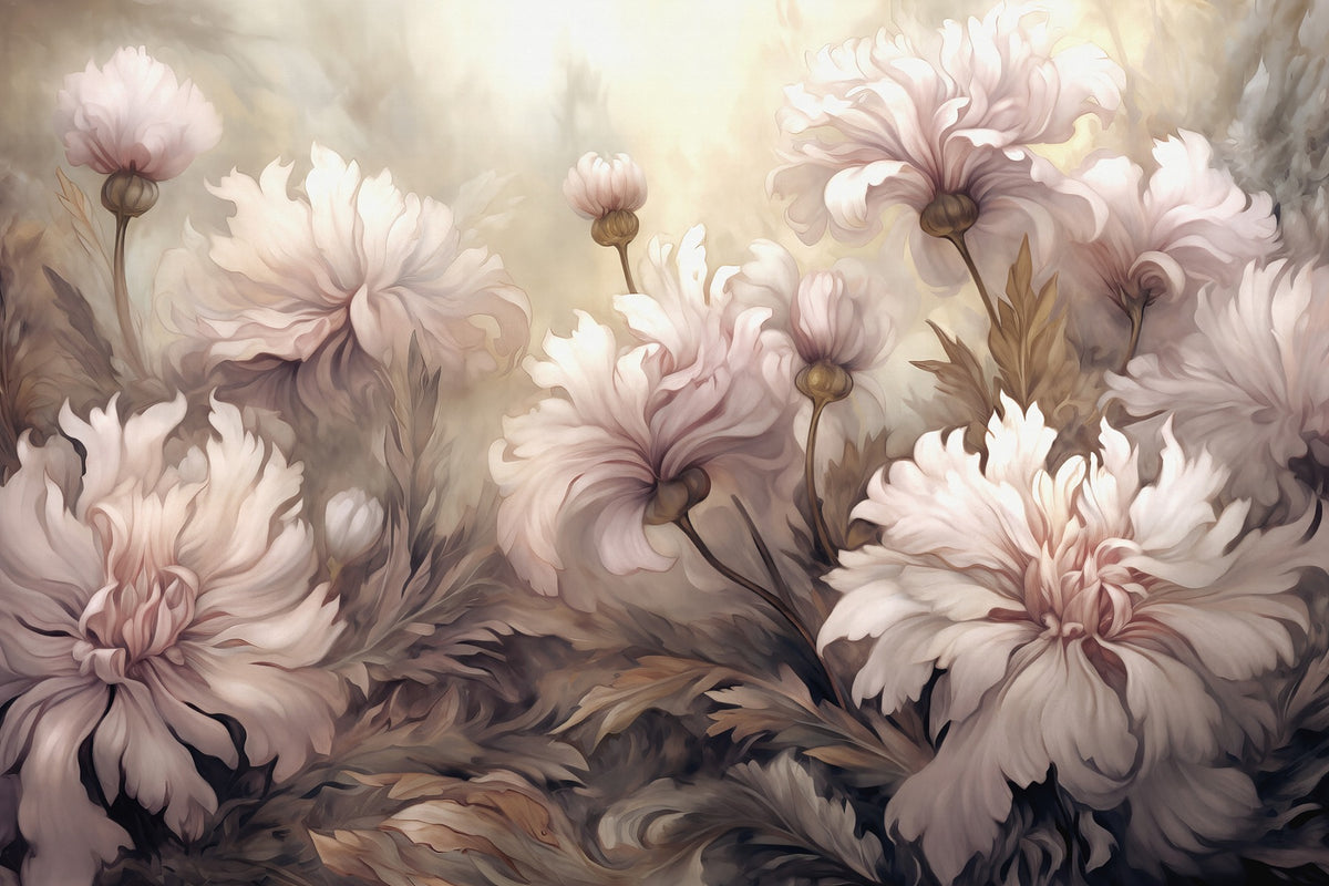 Underwater Pink Flowers Wallpaper Murals in your room