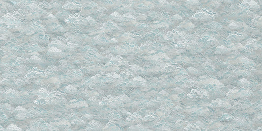 Clouds Baby Blue and White Wallpaper Murals