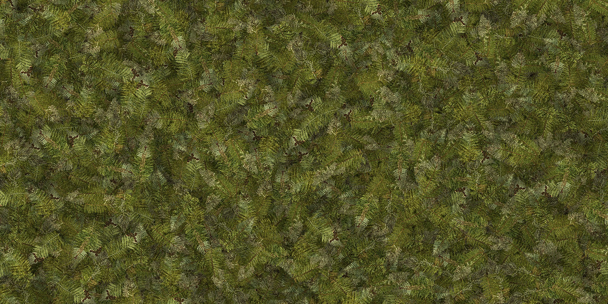 Green Embroidery Ferns Bracken Wallpaper Murals in your room