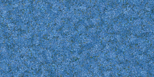 Flower Pattern Embroidery Blue Wallpaper Murals