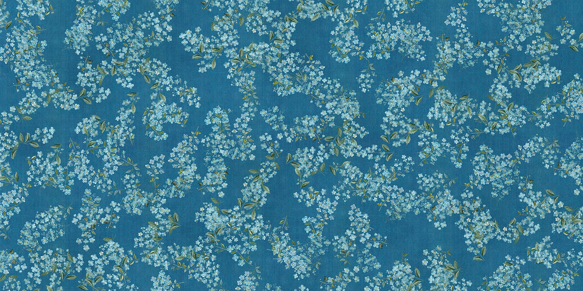 Blue Floral Peel and Stick Wallpaper