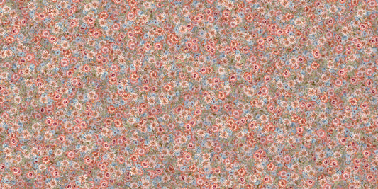 Embroidery Orange Summer Flowers Wallpaper Murals
