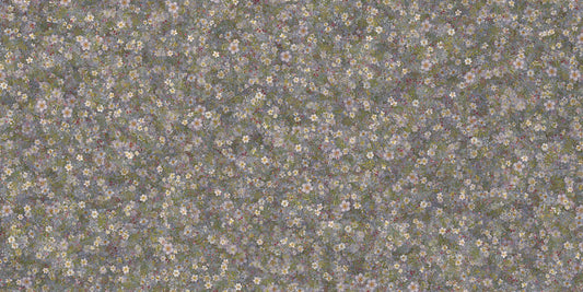 Embroidery Wild Flowers Lila White Wallpaper Murals