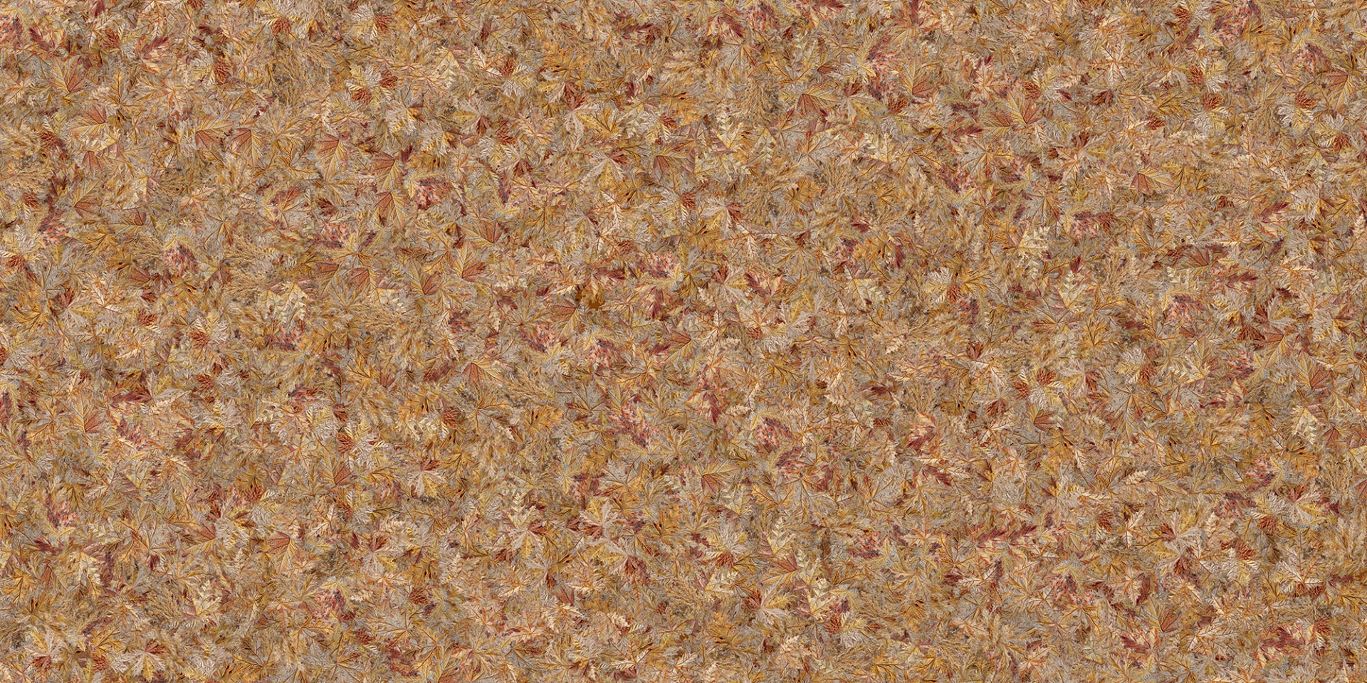 Taupe Brown Autumn Leaf Wallpaper Mural in your room — zoomed