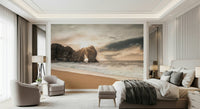 Beach sunrise wall mural with natural arch