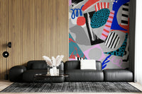 A beautiful abstract circular wallpaper mural for a modern home.

