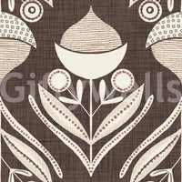 Earth Tone Floral wallpaper showcasing geometric-style flowers and soft organic shapes.