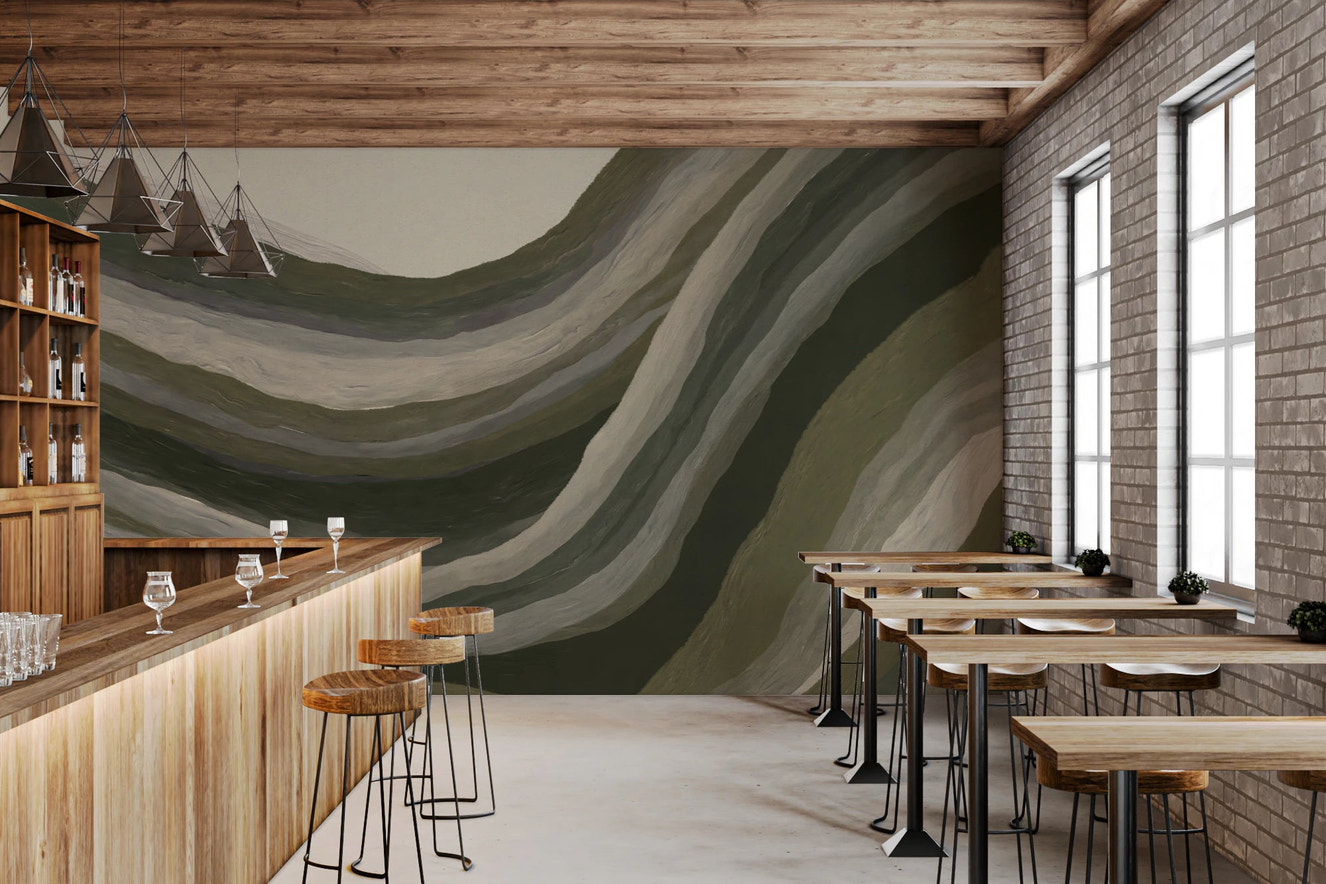 Earthy abstract textured landscape Wall Mural