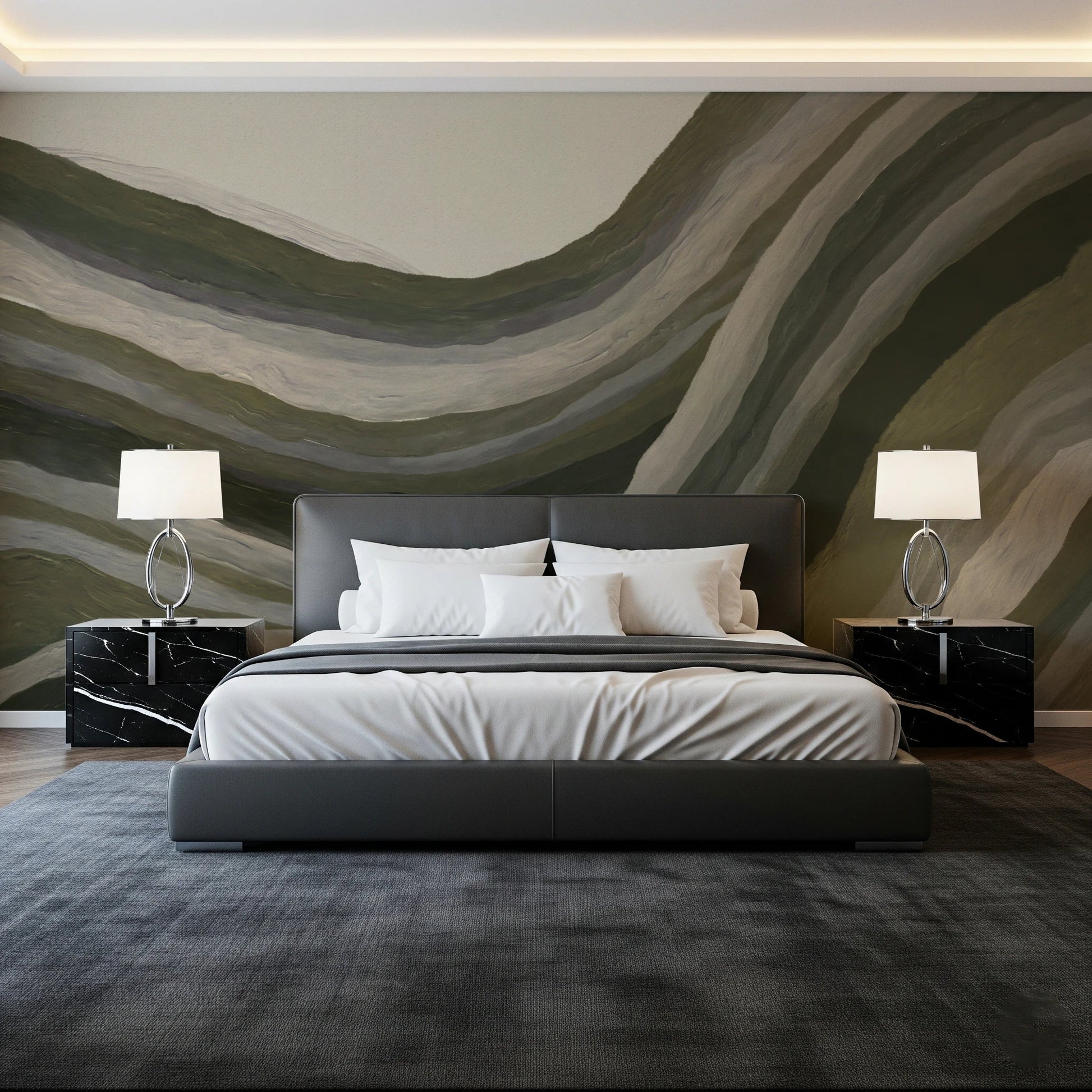 Earthy abstract textured landscape Wall Mural