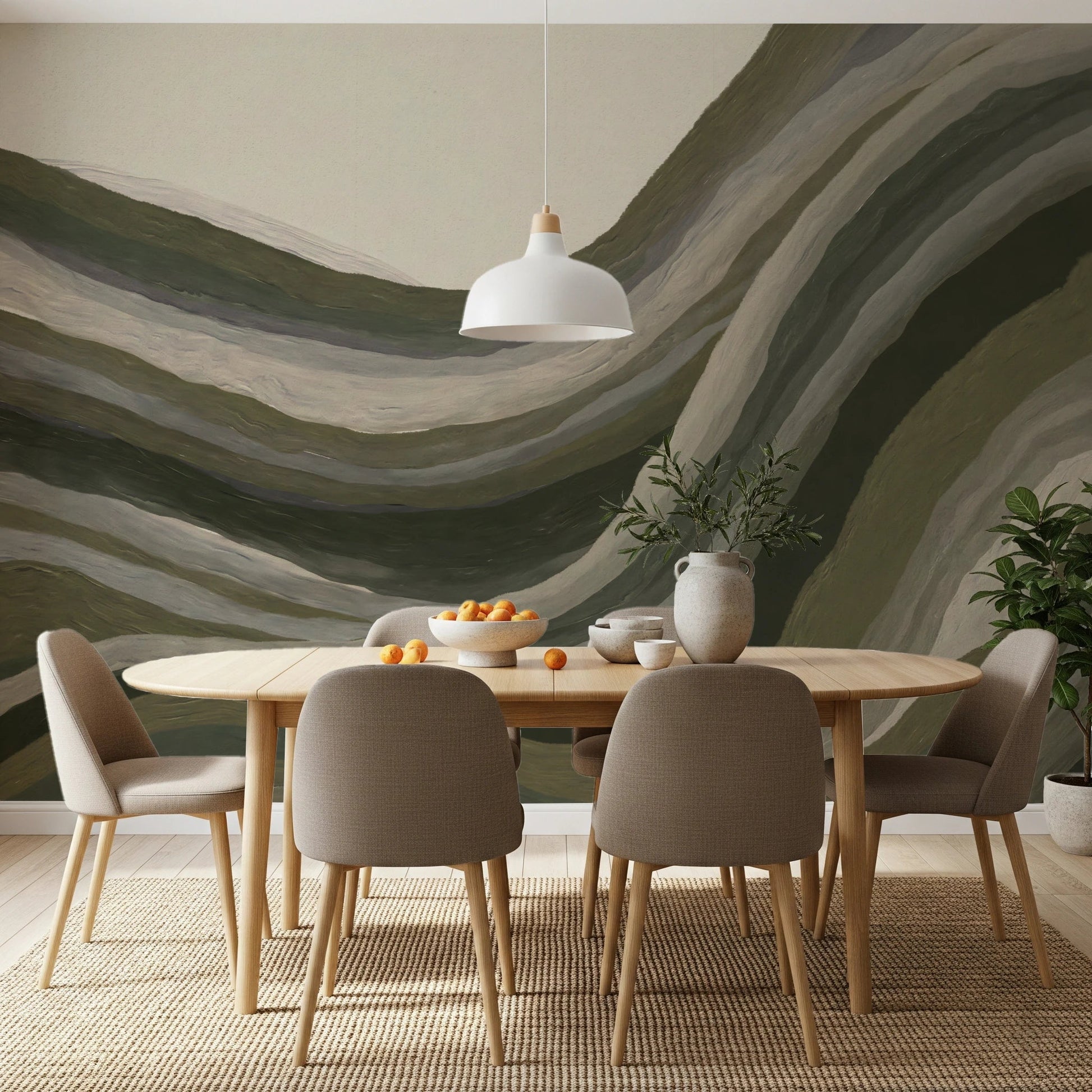 Earthy abstract textured landscape Wall Mural