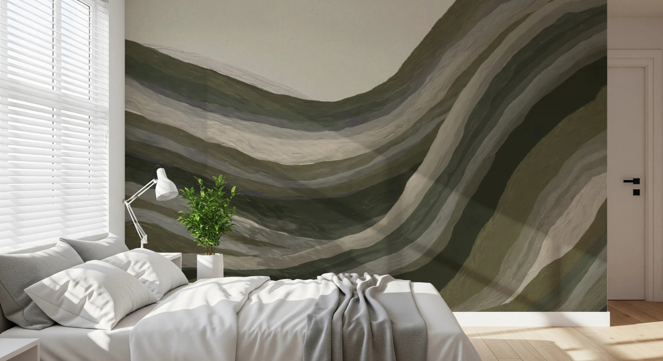 Earthy abstract textured landscape Wall Mural