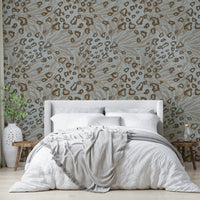 A calming serene animal wallpaper mural that defines a space.

