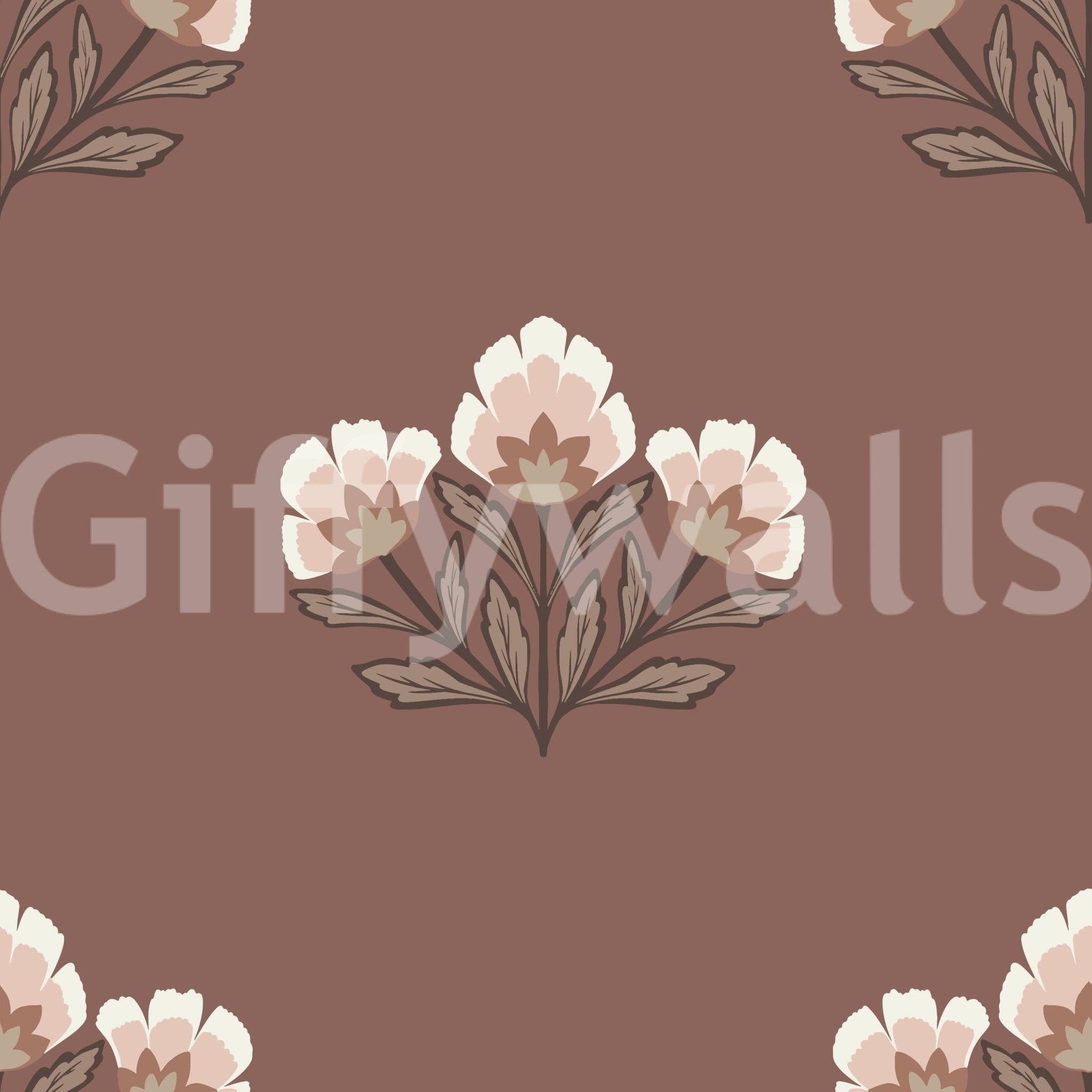 Blossom Accent mural, stunning botanical print, refined living space.