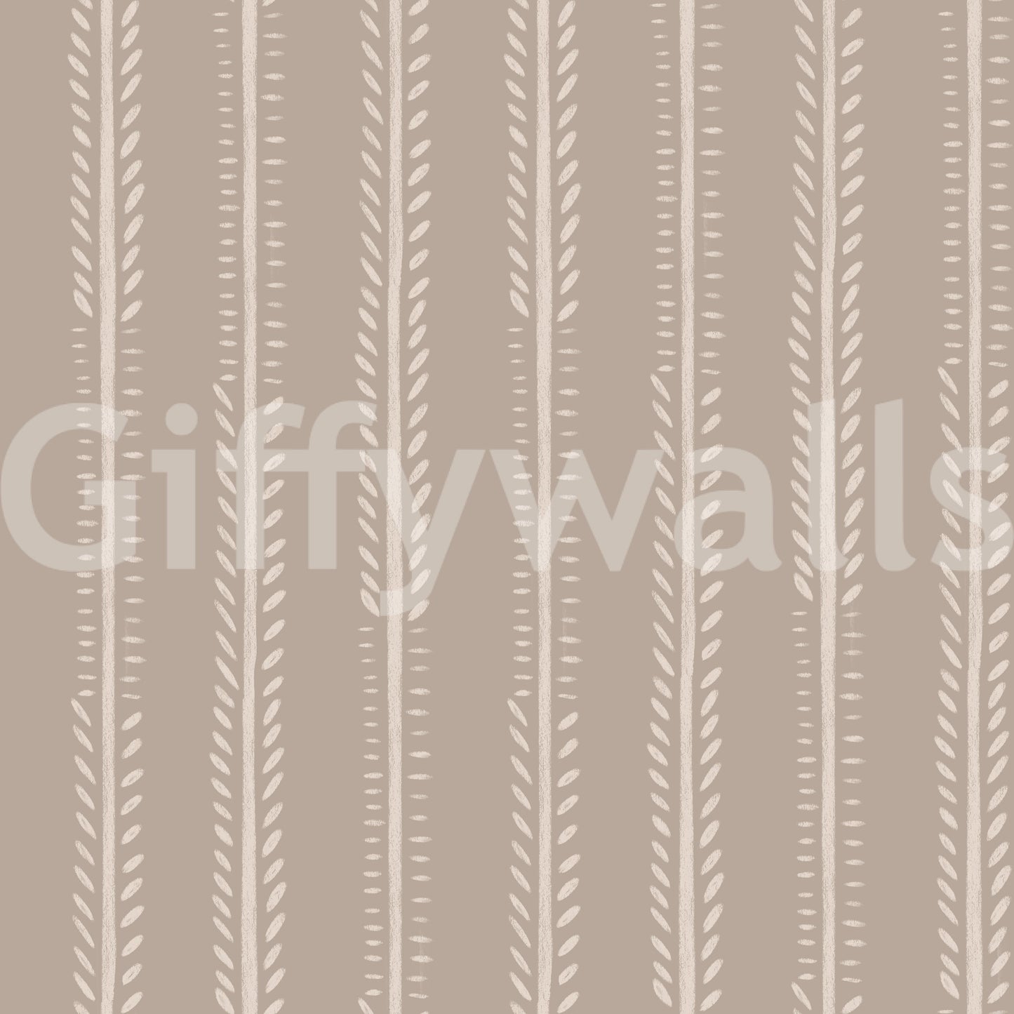 Earthy Botanical Stripes Wallpaper⁠