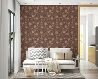 Textured brown wallpaper perfect for warm interiors

