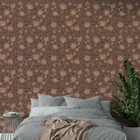 Elegant wallpaper in rich brown tones for modern decor

