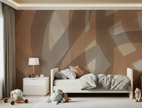 A beautiful modern art wall mural of delicate lines.