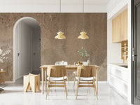 Organic abstract composition with natural earthy shades, wall mural