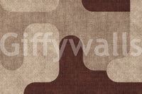 Earthy Curves Design abstract art wall mural.