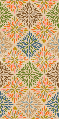 The wallpaper features a subtle, repeating motif.

