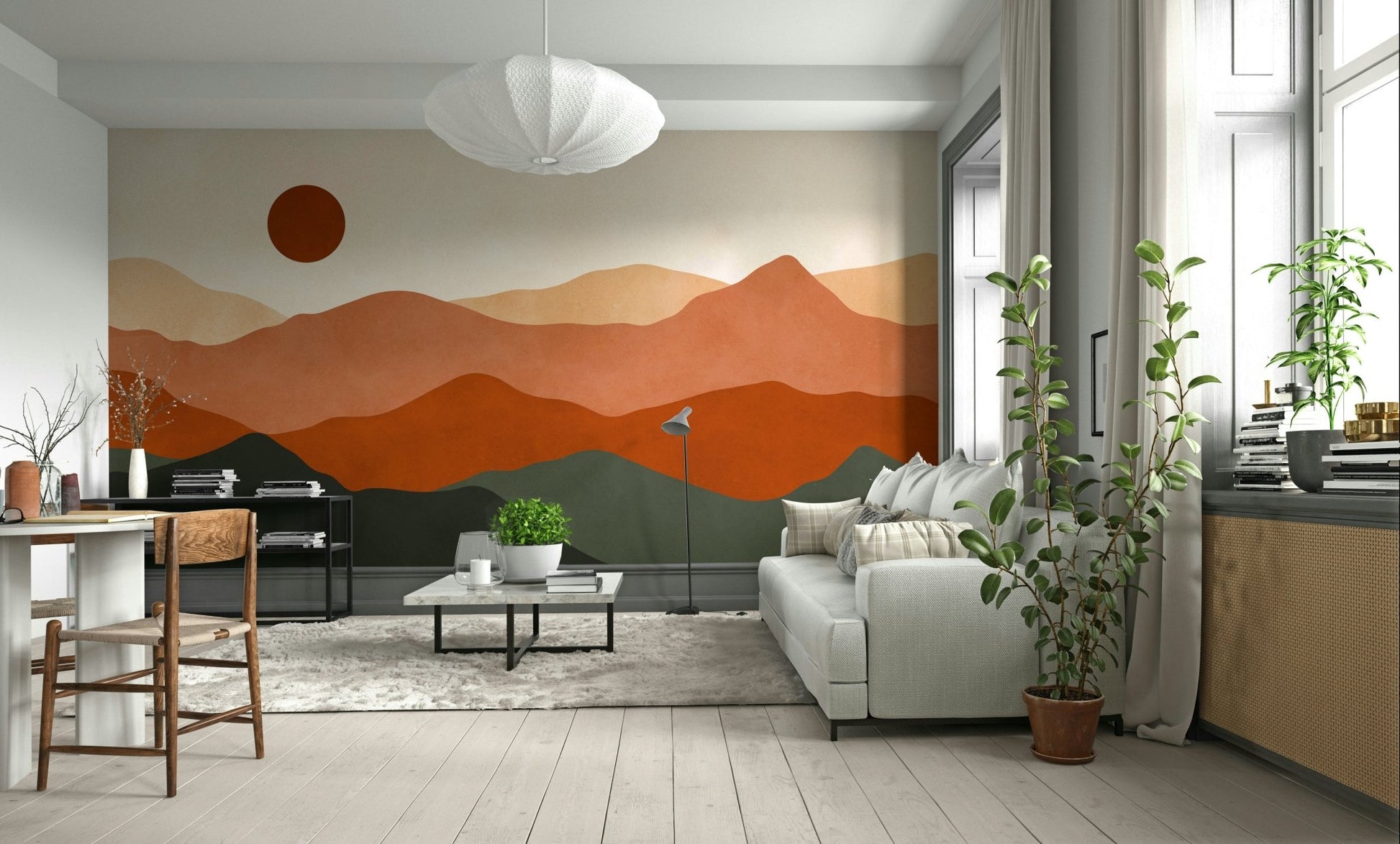 A large-scale art print with a minimalist, natural feel.

