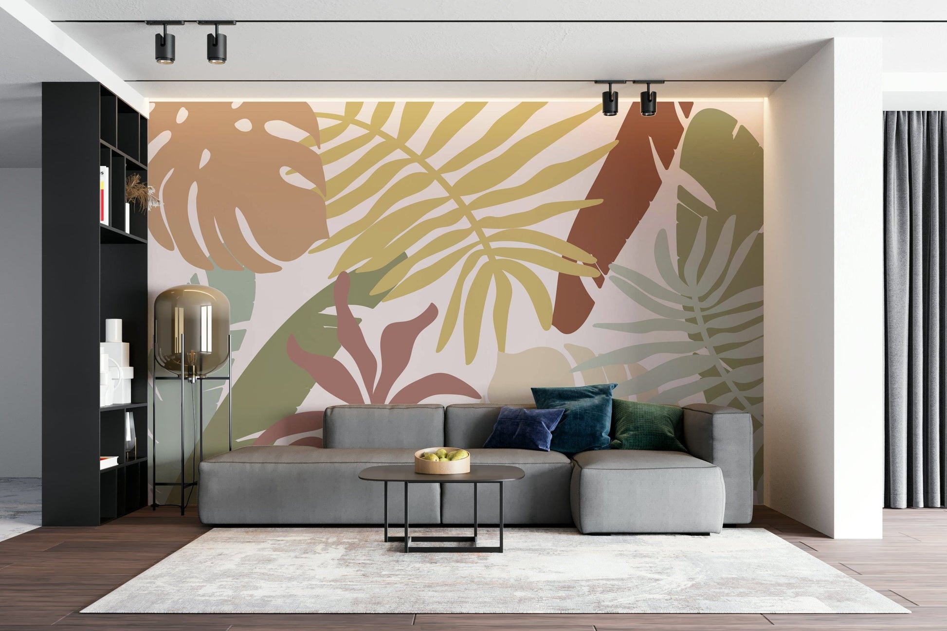 A contemplative exotic landscape wallpaper mural for a feature wall.

