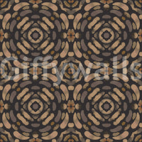 Layered geometric symmetry in natural hues of beige, tan, and warm browns.