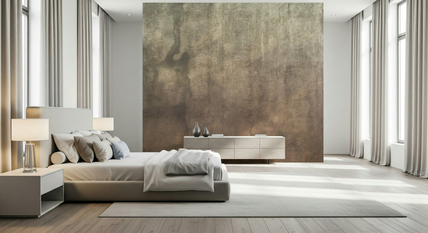 Earthy Textured Watercolour - Mushroom Wall Mural