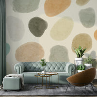 Calm tones abstract wall design

