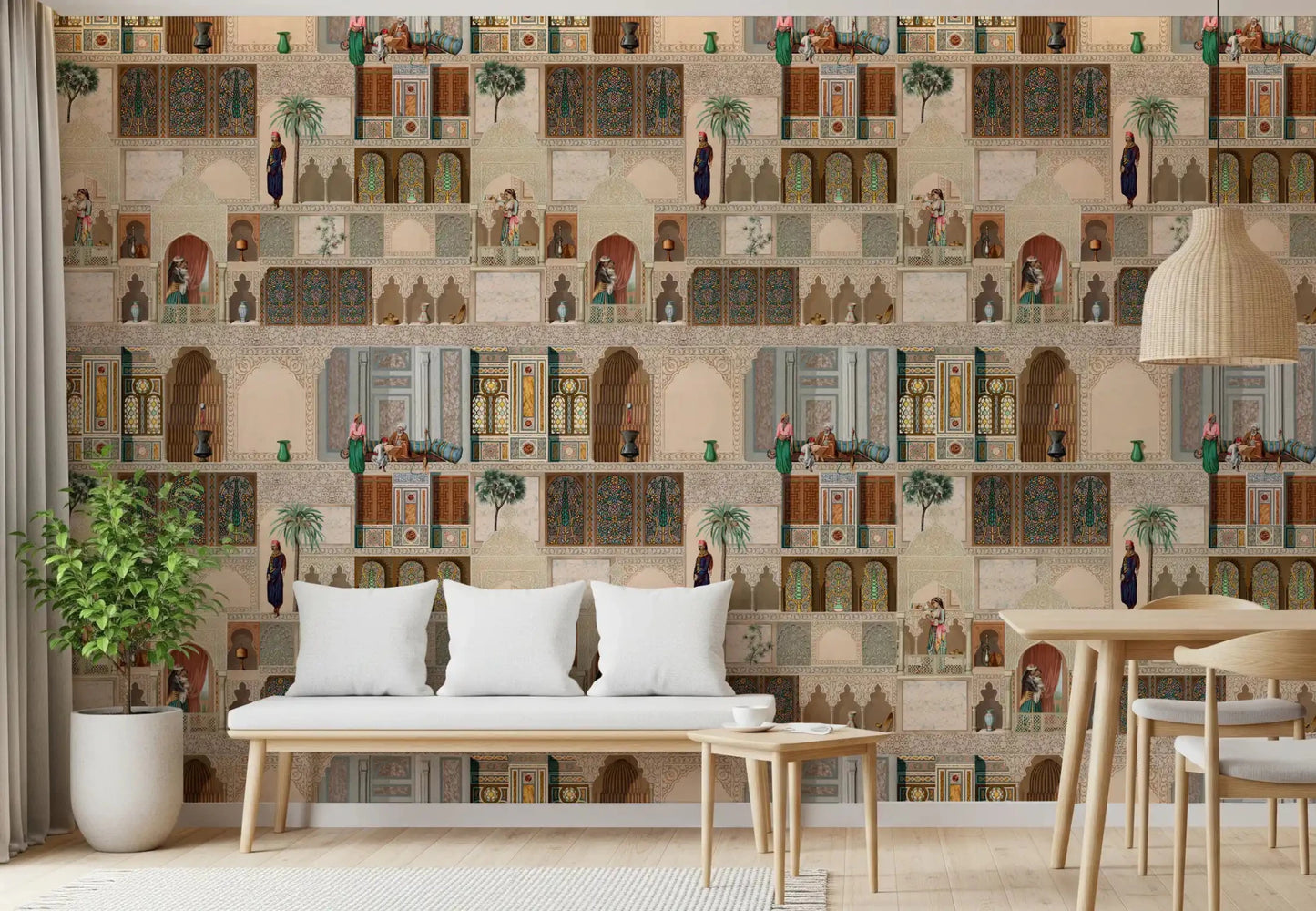 Cultural palace storytelling Eastern Palace Panorama wall mural scene